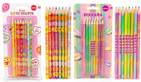 SWIZZELS 8 SCENTED COLOURING PENCILS