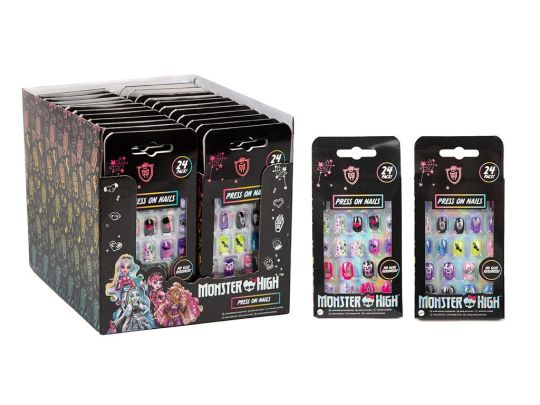 MONSTER HIGH PRESS ON NAILS PK 24-2 ASST