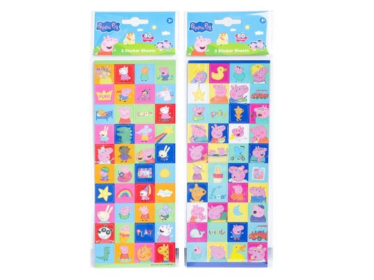 PEPPA PIG STICKER SHEETS - 80 STICKERS