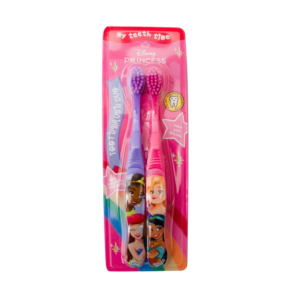 DISNEY PRINCESS TOOTHBRUSH DUO WITH SUPER SOFT BRISTLES