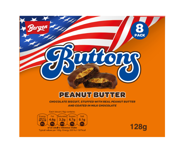 KEENANS 128G AMERICAN BUTTONS PEANUT BUTTER