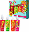 Chupa Chups Body Mist Gift Set – 4 Fragrances (Strawberry Swirl, Melon Mix, Tutti Frutti & Cheeky Cherry) – Refreshing & Sweet Scented Body Spray for Women & Teens, 4 x 100ml