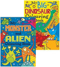 SQUIGGLE BIG COLOURING BOOK ASSORTED (ALIEN, MONSTER & DINOSAUR)