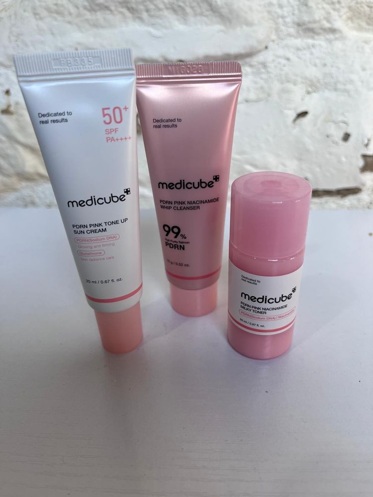 MediCube Mini PDRN Bundle (3 pack) - Sun Screen, Milky Toner & Whip Cleanser