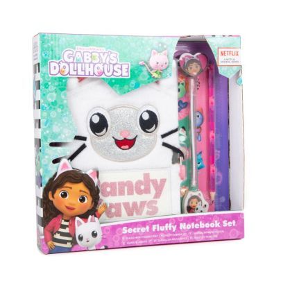 GABBYS DOLLHOUSE SECRET FLUFFY NOTEBOOK SET