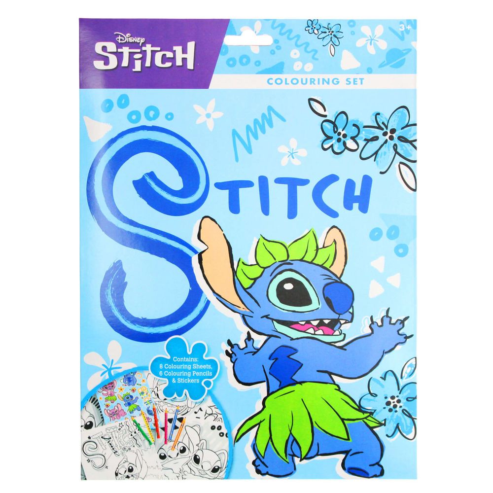 DISNEY STITCH COLOURING SET