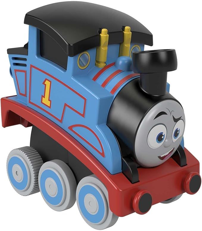 Fisher-Price Thomas & Friends Press n' Go Stunt Train Engine Thomas racing toy vehicle for toddlers and preschool kids ages 2+