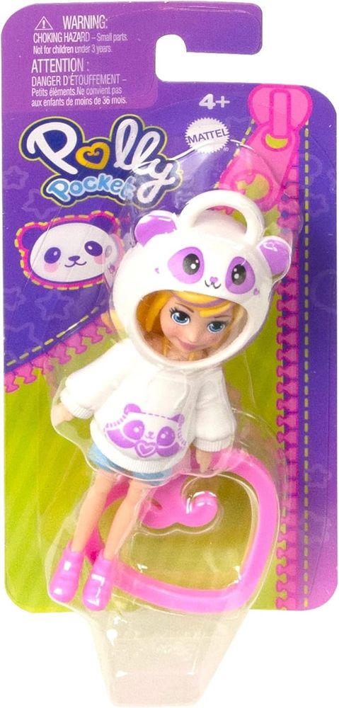 Polly Pocket Hoodie Friends Polly Panda Doll for Girls Ages 4 and Up