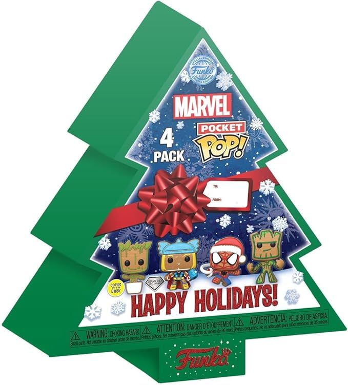Funko Pocket POP! 4-Pack Marvel - Groot - Tree Holiday Box